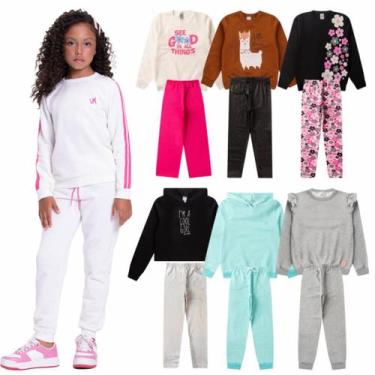 Imagem de Kit Sortido 6 Peças de Roupas Infantis Menina Inverno- 3 Casacos + 3 C