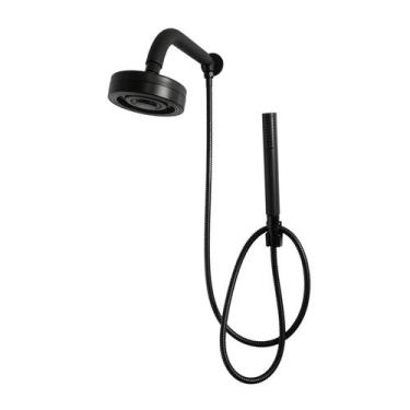 Imagem de Chuveiro Ducha Gás Solar Auto Limpante Com Desviador Preto - Shop Hidr