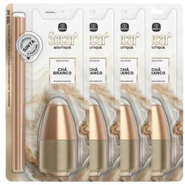 Imagem de 4 Aromatizador Difusor de Ambientes Varetas Chá Branco 100ml - Secar