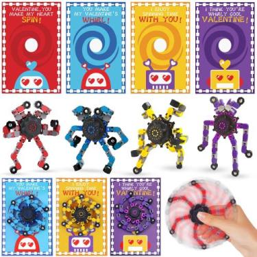 Imagem de Cartões de dia dos namorados+Fidget Spinner para crianças com conjunto