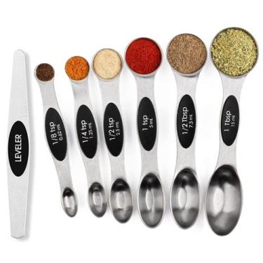 Imagem de Conjunto de colheres de medição BIDFUL Magnetic Stainless Steel 7 unid