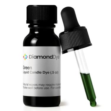Imagem de Tinta líquida verde para velas (0,141 g) - Feito nos EUA - Ingredientes puros e simples - Suprimentos para fabricação de velas para soja, parafina, palma ou cera de gel. 10 cores vibrantes para