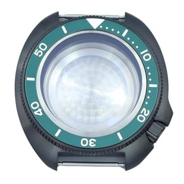 Imagem de FEIYASHI Caixa de relógio preta de aço inoxidável de mergulho luxuosa de 44 mm, vidro de safira, à prova d'água, 100 m, para NH35 NH36/34, peça de relógio com movimento, Anel Chapter 4 preto escuro