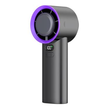 Imagem de Asixxsix Ventilador Turbo Portátil, Ventilador Portátil de 100 Velocidades Com Refrigerador de Gelo, de Resfriamento Com Bateria de 4000mAh, Alta Velocidade (Prata Preto)