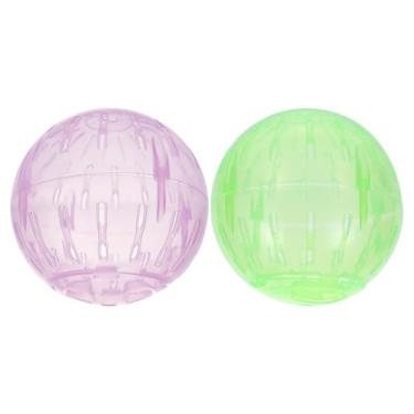 Imagem de BESPORTBLE 2 peças de brinquedo de bola de corrida para hamster gerbil, gaiolas de hamster, acessórios de roda, casa, brinquedos gerbil, bola gigante, gaiola de anão, acessórios de porco-espinho de