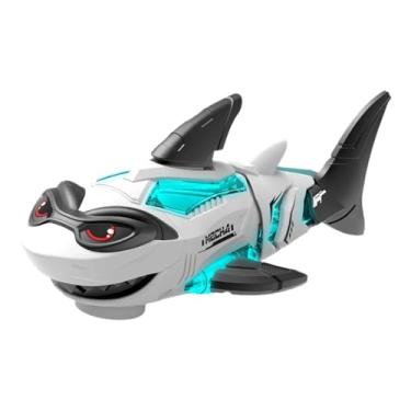 Imagem de Generic Tubarão Elétrico Andante, Brinquedos para Meninos, Presentes com Movimentos de Realistas, Movimentos Engraçados, Cauda Balançando Emocionante, Branco