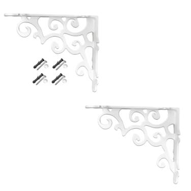 Imagem de Suportes Mão Francesa Cantoneira Prateleira Alumínio 30x25 (Branco)