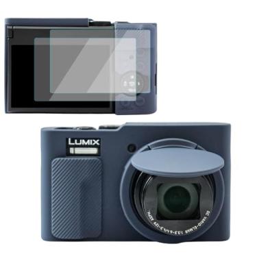 Imagem de VOVMOEYA Capa para câmera Lumix ZS99, capa de silicone para câmera ZS99, com protetor de tela ultrafina de 0,25 mm para Panasonic Lumix ZS99, com alça de mão