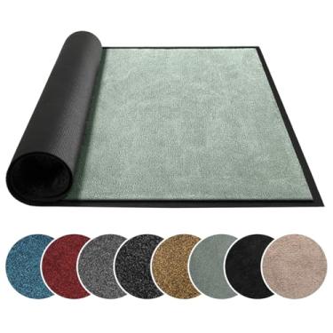 Imagem de Mibao Tapete de porta antisujeira para ambientes internos e externos, impermeável para todas as estações, tapete de entrada antiderrapante resistente, tapete de entrada absorvente de baixo perfil