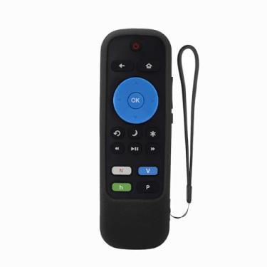 Imagem de Remote Cover for R-Ku Smart TV Steaming Stick Remote Control, Protective Case for R-Ku Express/Premiere Controller Universal Sleeve Skin Shockproof Washable Anti-Slip with Loop(Black)