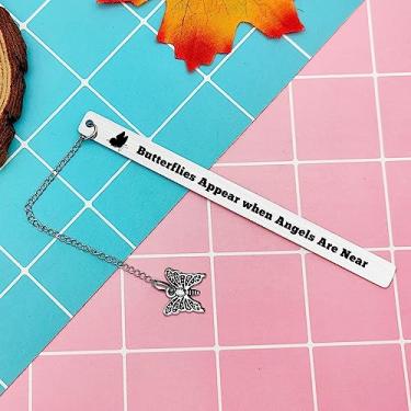 Imagem de Marcadores de livro de simpatia para perda de borboleta amada presentes memorial luto lembrança presentes memorial presentes para perda de mãe avó irmã filha