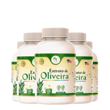 Imagem de KIT C/5 Un Extrato de Oliveira 120 Cápsulas 500mg - Fits Life Suplemento Alimentar
