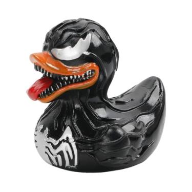 Imagem de Estatueta de pato de resina criatura assustadora personagem de filme de terror estátua colecionável com tema de monstro alienígena novidade artesanato ornamento decorativo para prateleira de mesa