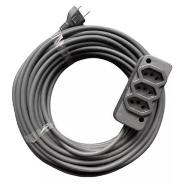 Imagem de Extensão Elétrica Cabo Pp 2x2,5mm com entrada para tomadas de 10a e 20a Profissional - Bivolt - 30 metros. Cod.80029