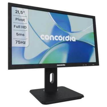 Imagem de Monitor Concórdia P2201 21.5" LED, VGA/HDMI, FULL HD, Com ajuste Altura/Rotação