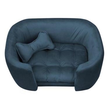 Imagem de Cama Pet Poltrona Baby Hanna Veludo - Ssx Multicoisas Cor Azul Marinho