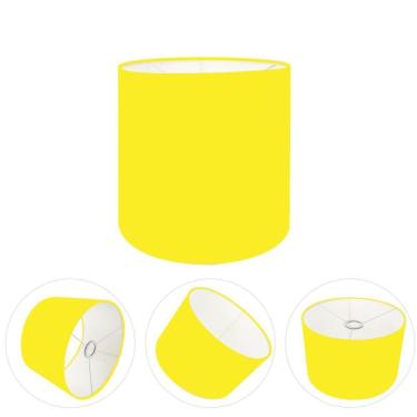 Imagem de Cúpula Abajur E Luminária Cilíndrica Vivare Cp-7005 ø18x18cm - Bocal Nacional Amarelo