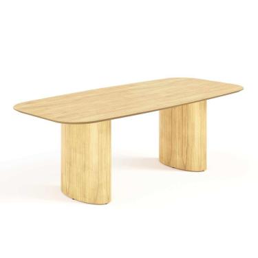 Imagem de Mesa De Jantar Orgânica Tivoli 240cm X 110cm 9 Lugares Lamina Cinamomo Damasco