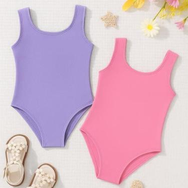 Imagem de Conjunto de 2 Peças Body Menina Infantil Rosa e Lilás - Magic Sky, Mul