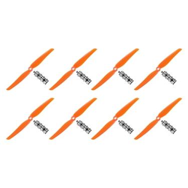Imagem de Generic 7035 Propellers 7x3.5 Prop 2-Vane Fixed-Wing Orange Replacement Props with Adapter Rings for Airplane RC Plane, Pack of 8