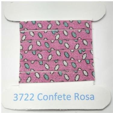 Imagem de 50 metros Elástico Especial Brilho 7mm Confete Rosa 3722 050 encaderna