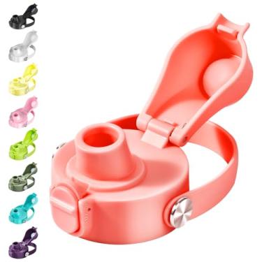 Imagem de Tampa para Hydro Flask boca larga, tampa de substituição de bico para HydroFlask Simple Modern, Frasco de Ferro e Outros Boca Larga 24 32 40 1,8 g, Acessórios de tampa de frasco, hibisco