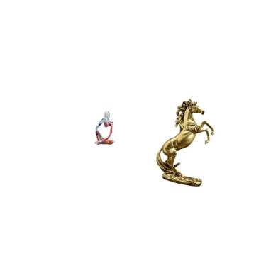 Imagem de Fenteer Estatueta de Resina Representando Um Cavalo Pensador Abstrato, Ideal para Decoração de Mesa, Quarto, Gaveta, Escritório, Loja, Estante Ou Qualquer Out