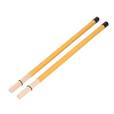 Imagem de RiToEasysports Ferramenta de Percussão de Bambu da Escova do Tambor para o Tambor do Jazz Jogo, Conjunto Ideal Malho da Vara de 2 Pces para o Entusiasta (Amarelo)