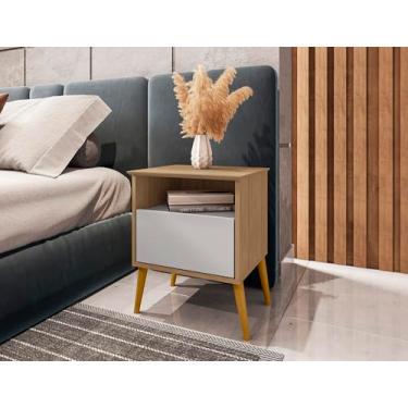 Imagem de Mesa de Cabeceira Cancun - JM3 Moveis (Cinamomo/Off White)