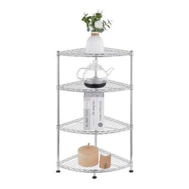 Imagem de Estante de Aço multiuso de canto 4 Prateleiras