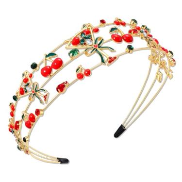 Imagem de HEIDKRUEGER Tiara Martini para coquetel Martini (cereja vermelha, tamanho único)