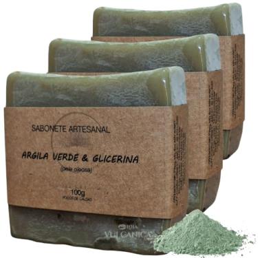 Imagem de Sabonete Natural Argila Verde 3x100g – Adstringente e Secativo para Pele Oleosa