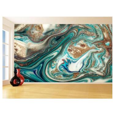 Imagem de Papel De Parede 3D Estilo Marmore Tintas Cores 3,5M Mbr129 - Você Deco
