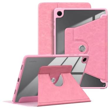 Imagem de DINGGUAGUA Capa para Samsung Galaxy Tab A9+ Plus de 11 polegadas 2024, parte traseira rígida transparente transparente, giratória de 360°, capa para tablet Galaxy Tab A9 Plus de 11 polegadas,