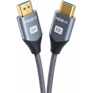 Imagem de Cabo HDMI 2.1 8K 2m Ultra Rápido 48Gbps | HDR10 eARC VRR | Compatível com TV 4K, Monitor Gamer, Projetor, PC | Conector Banhado a Ouro e Cabo Reforçado