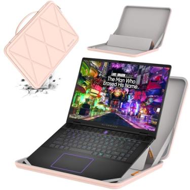 Imagem de Smatree MS88 Capa protetora rígida de EVA com suporte compatível com Dell Alienware M16 R2/New m16 de 16 polegadas, rosa