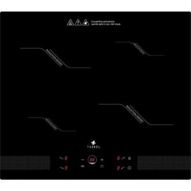 Imagem de Fogão Cooktop De Indução 4 Bocas Tronos IF7010B1 Mesa Vitrocêramica Painel Touch E Power Boost Preto 220V