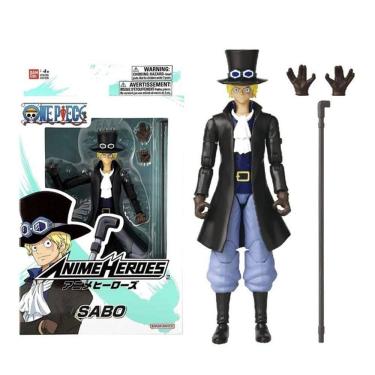 Imagem de One Piece Anime Heroes Boneco Deluxe 16 cm Articulado Sabo – Bandai/Sunny