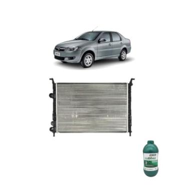 Imagem de Kit Radiador Palio, Strada, Siena 2000> 2006 + Aditivo Lubrax Verde 1L