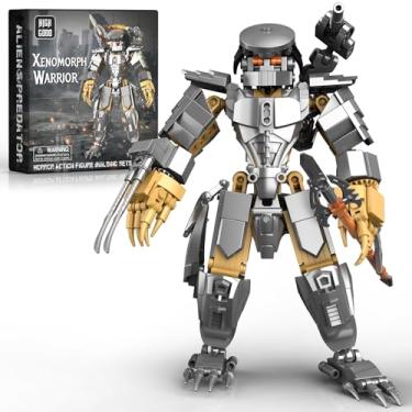 Imagem de HIGH GODO Alien Mech Xenomorph Warrior Building Sets for Adult, Horror Action Figure Toy with Spears, Gifts for Boys Aged 8-14 for Birthdays Christmases Halloweens, 478 Pieces