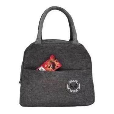 Imagem de Bolsa Térmica Portátil Impermeável, Tecido Oxford, 13 x 21 x 23 cm, 4 Litros, com Isolamento Térmico, para Marmita e Lancheira COR VEMELHO