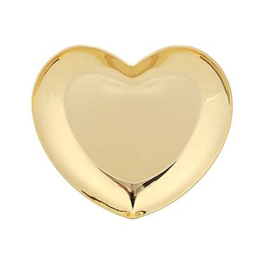 Imagem de Cuofyunl placa de exibição de arte em unhas, aço inoxidável, formato de coração, maquiagem cosmética, dicas de manicure, paleta de mistura de cores (Ouro)