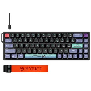 Imagem de Teclado mecânico para jogos HYEKU K22 MAGSPEED 65% com fio, teclado de acionamento rápido com acionamento ajustável, interruptor magnético de efeito Hall, troca a quente, retroiluminação RGB de 16,8 m
