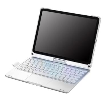 Imagem de Teclado sem fio BT recarregável com rotação de 360 graus e iluminação 7 cores para 10th