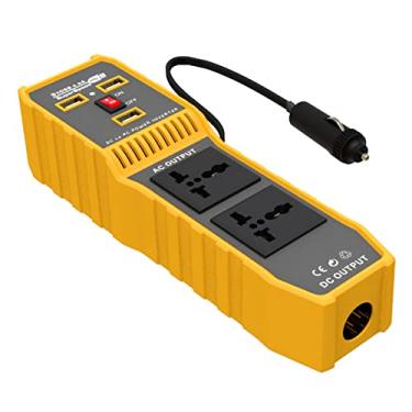 Imagem de Inversor de Energia para Carro 400W 12V AC 220V Conversor Sinal Senoidal Modificado com 3 Portas USB 2 Tomadas Alta Freq