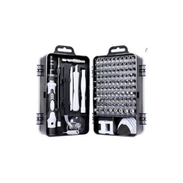 Imagem de Kit de Chaves de Precisão 115 em 1 Magnético com 98 Bits, Pinça Antiestática, Ventosa, Eixos de Extensão, Ferramentas de Alavanca, Estojo PP, para Eletrônicos