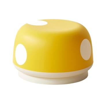 Imagem de Ｂｅｓｇａ Puf de cogumelo para trocar sapatos, apoio para os pés no sofá, apoio para os pés embaixo da mesa, otomano para escritório, dormitório, Amarelo