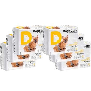 Imagem de Kit 6 Fralda Higiênica Descartável Dog's Care Para Cachorro Macho GG 72 unidades