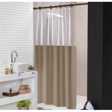 Imagem de Cortina para Box de Banheiro Impermeável com Ilhós (Avela)