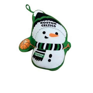 Imagem de Pegasus Home Fashions NBA Holiday Snowman Almofada de pelúcia, 40,6 cm, cores do time (Boston Celtics)